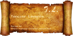 Tenczer Levente névjegykártya