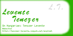 levente tenczer business card